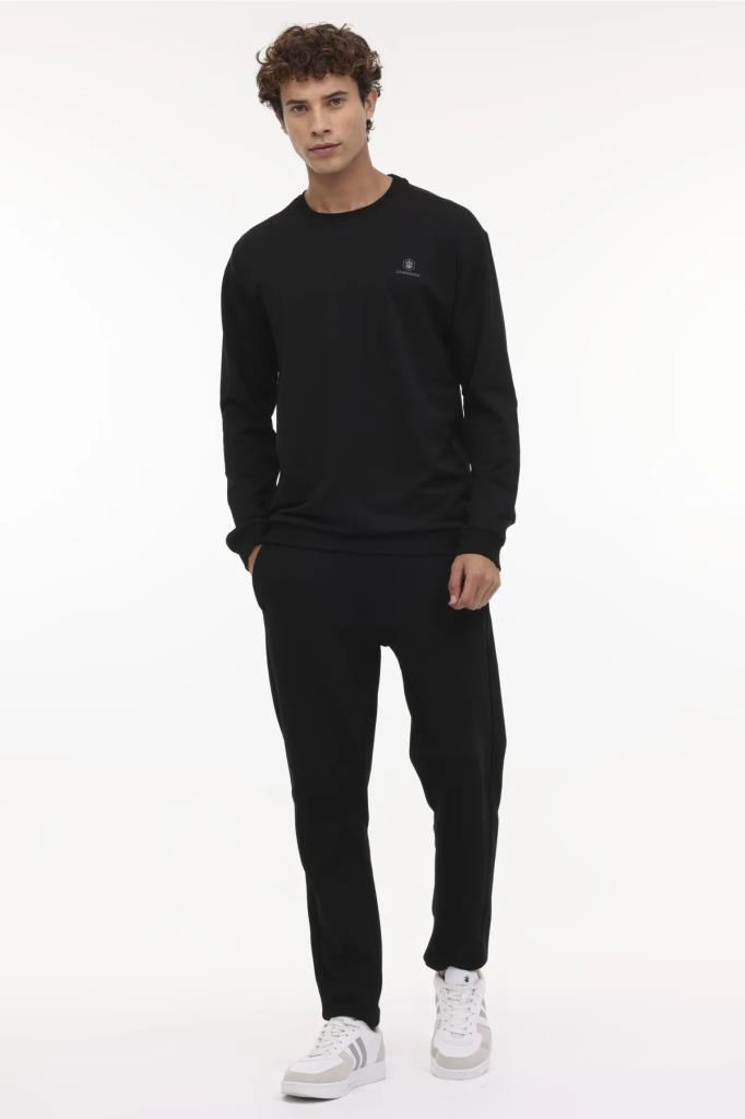 LUMBERJACK 4M M-SN75 BSC C NECK SW 4FX SIYAH ERKEK Sweatshirt