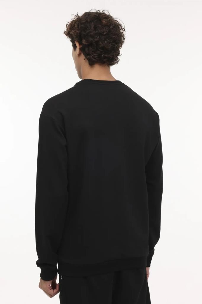 LUMBERJACK 4M M-SN75 BSC C NECK SW 4FX SIYAH ERKEK Sweatshirt