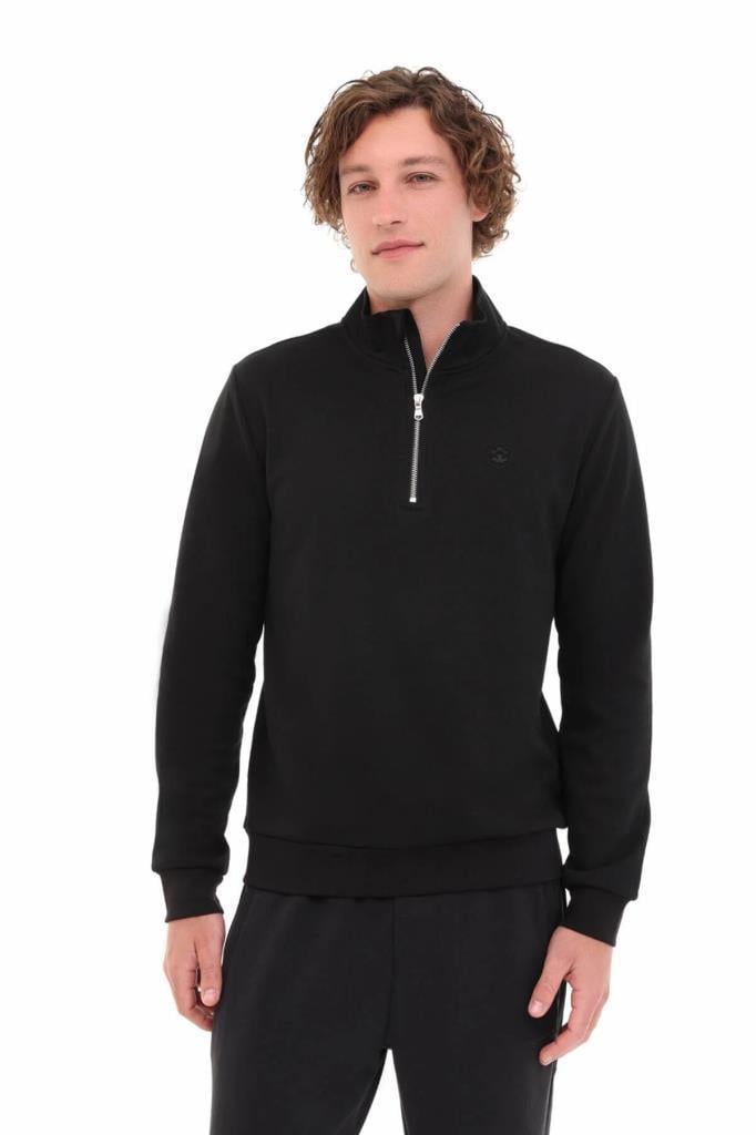 LUMBERJACK 5W MB BS47 HZIP SW 5PR SIYAH ERKEK SWEATSHIRT