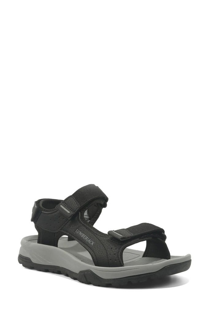 LUMBERJACK 6M ASTORIA 6FX SIYAH K GRI ERKEK SANDALET