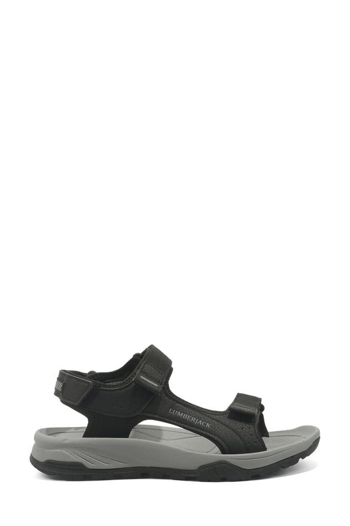 LUMBERJACK 6M ASTORIA 6FX SIYAH K GRI ERKEK SANDALET