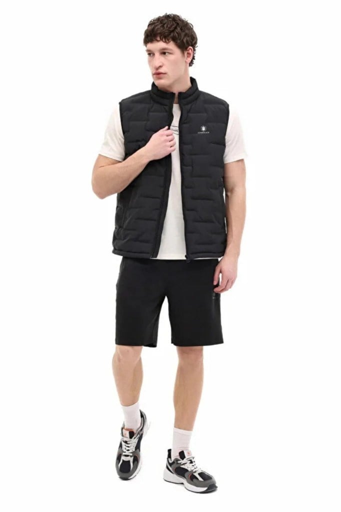 LUMBERJACK 6M ML AMOTT VEST 6FX SIYAH HAFİF KISA YELEK