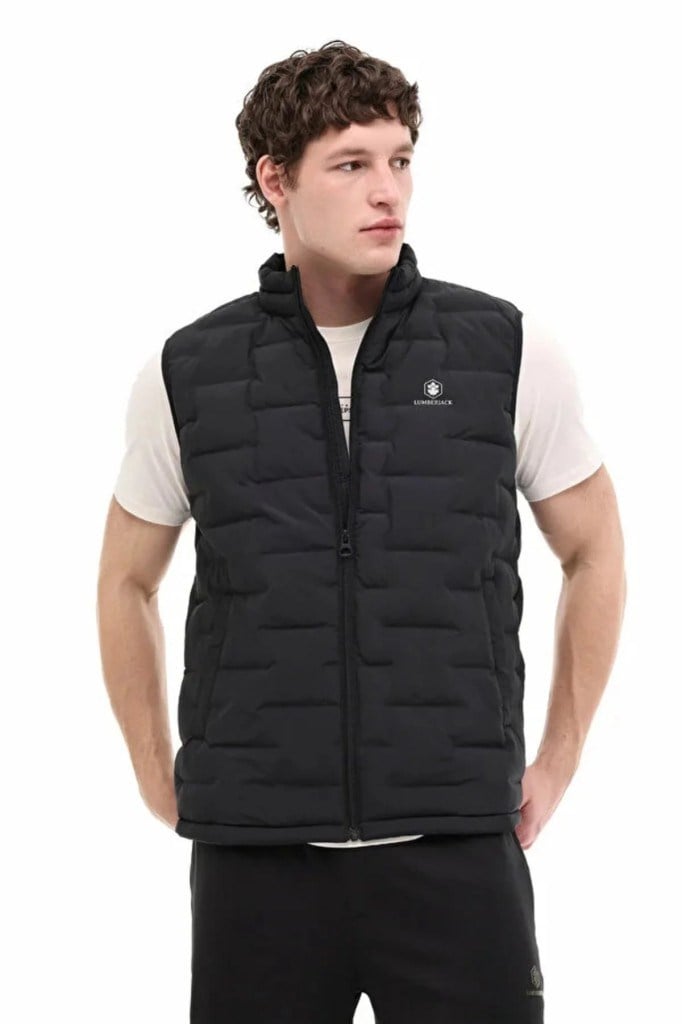 LUMBERJACK 6M ML AMOTT VEST 6FX SIYAH HAFİF KISA YELEK
