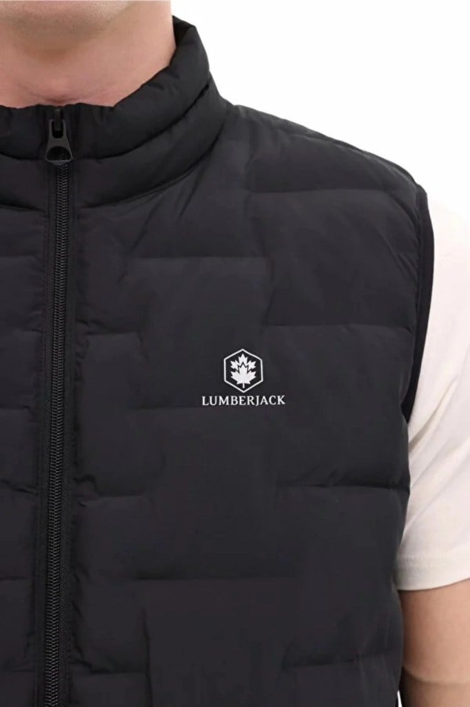 LUMBERJACK 6M ML AMOTT VEST 6FX SIYAH HAFİF KISA YELEK
