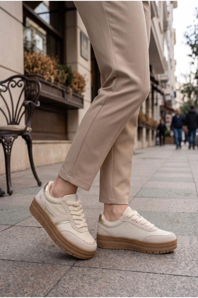LUMBERJACK 6W NICKY 6PR BEJ KADIN SNEAKER