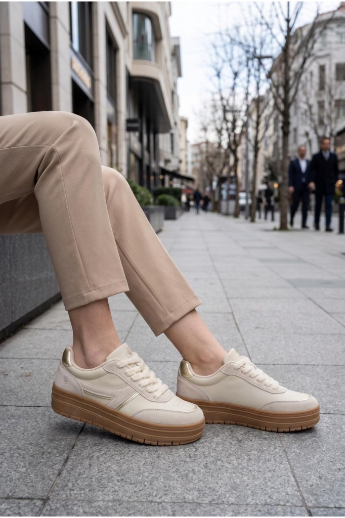 LUMBERJACK 6W NICKY 6PR BEJ KADIN SNEAKER