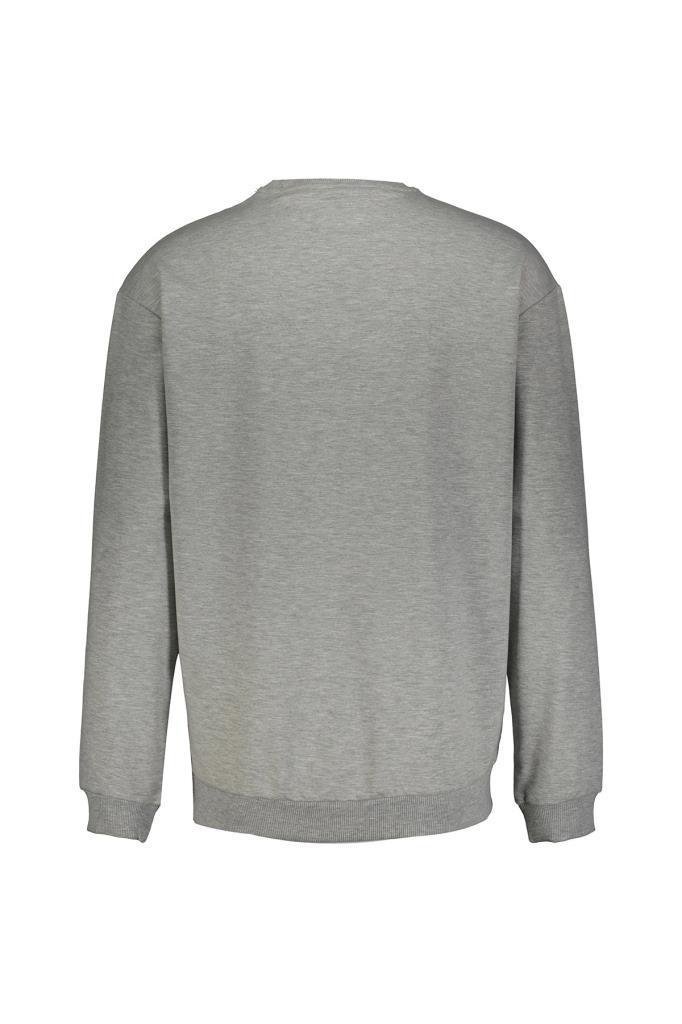 LUMBERJACK M-sn75 Basıc C Neck Sweat Gri Melange Erkek Sweatshirt