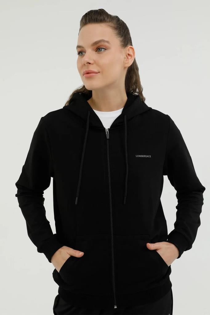 LUMBERJACK W-SN77 BASIC FULL ZIP HOODIE KADIN POLAR HIRKA