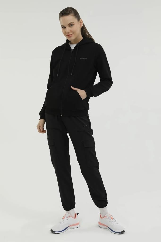 LUMBERJACK W-SN77 BASIC FULL ZIP HOODIE KADIN POLAR HIRKA