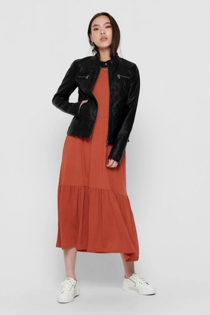 ONLY 15081400 ONLBANDIT FAUX LEATHER BIKER BLACK KADIN DERİ MONT