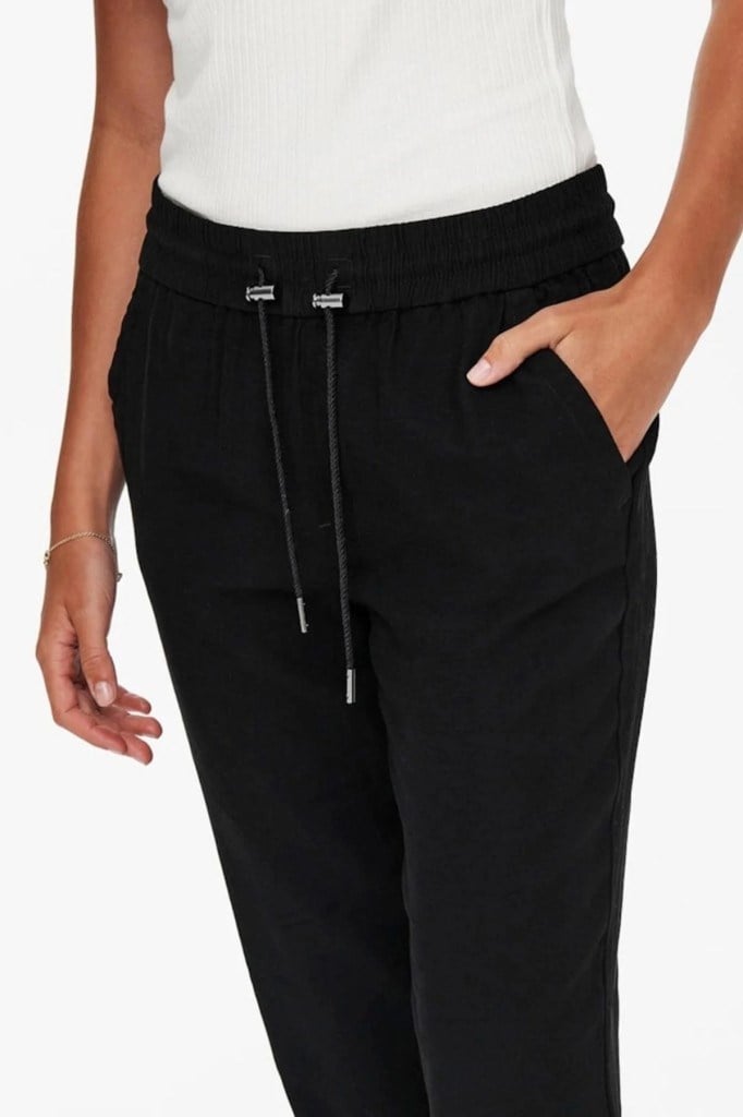 ONLY 15203946 ONLKELDA-EMERY PULL-UP PNT BLACK KADIN PANTOLON