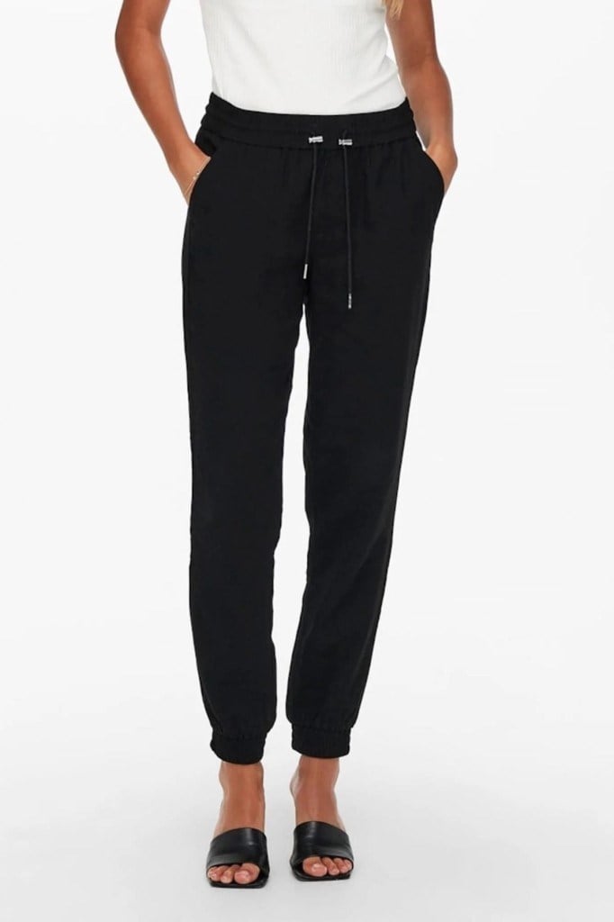 ONLY 15203946 ONLKELDA-EMERY PULL-UP PNT BLACK KADIN PANTOLON