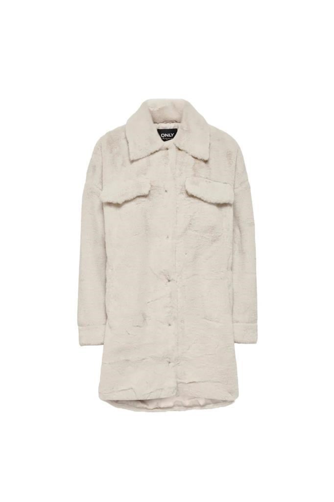 ONLY 15260048 ONLVIDA FUR SHACKET PUMICE STONE KADIN MONT