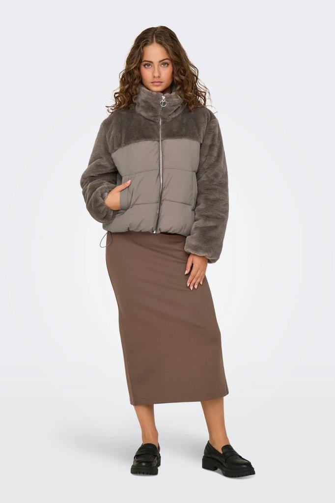 ONLY 15292945 ONLWANJA FUR PUFFER WALNUT KADIN MONT