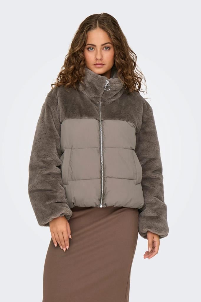 ONLY 15292945 ONLWANJA FUR PUFFER WALNUT KADIN MONT