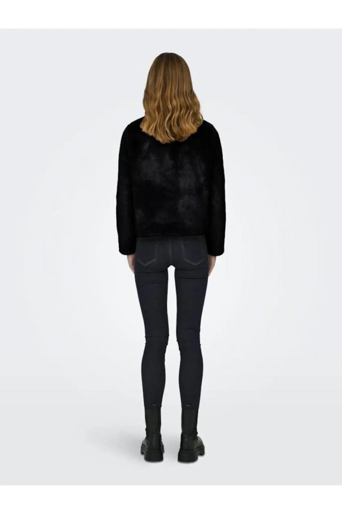 ONLY 15295423 ONLNEWVIDA LIFE FAUX FUR JACKET BLACK KADIN MONT