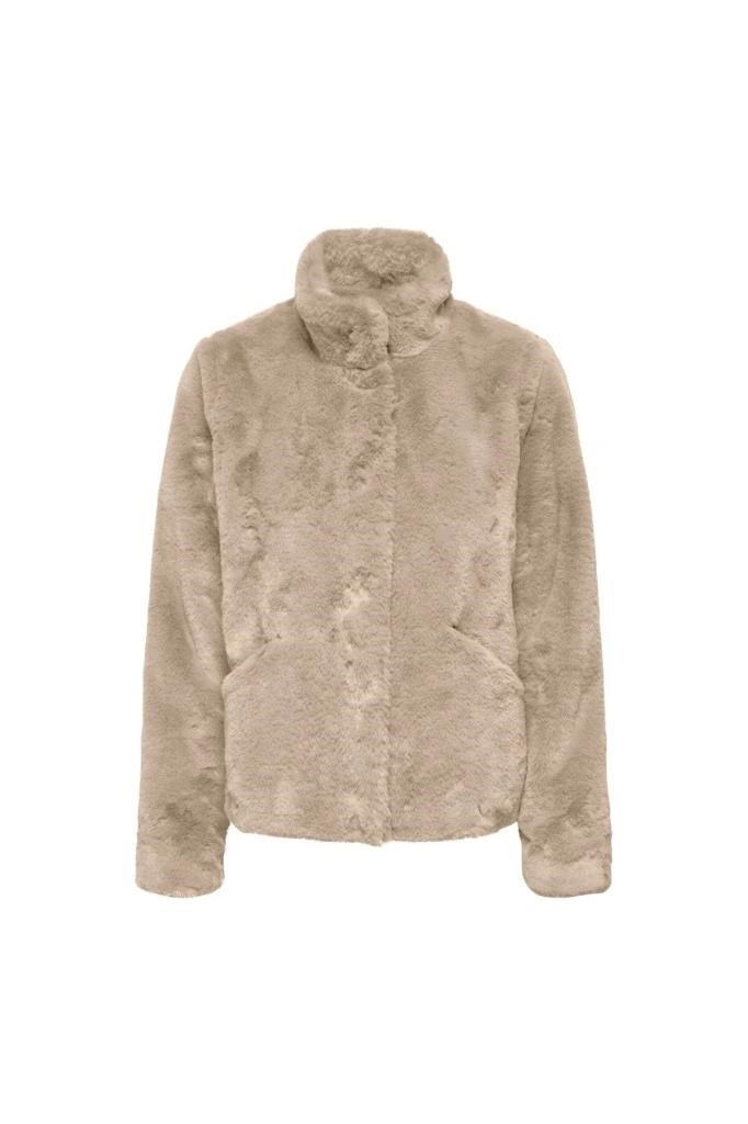 ONLY 15295423 ONLNEWVIDA LIFE FAUX FUR JACKET HUMUS KADIN MONT