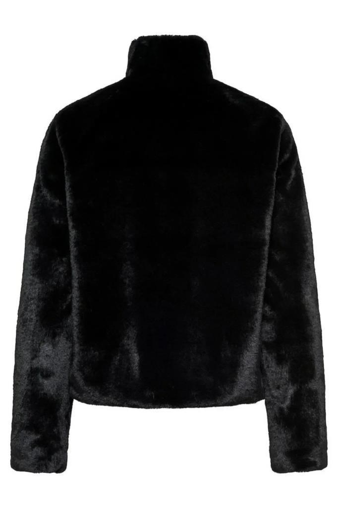ONLY 15295423 ONLNEWVIDA LIFE FAUX FUR JACKET BLACK KADIN MONT