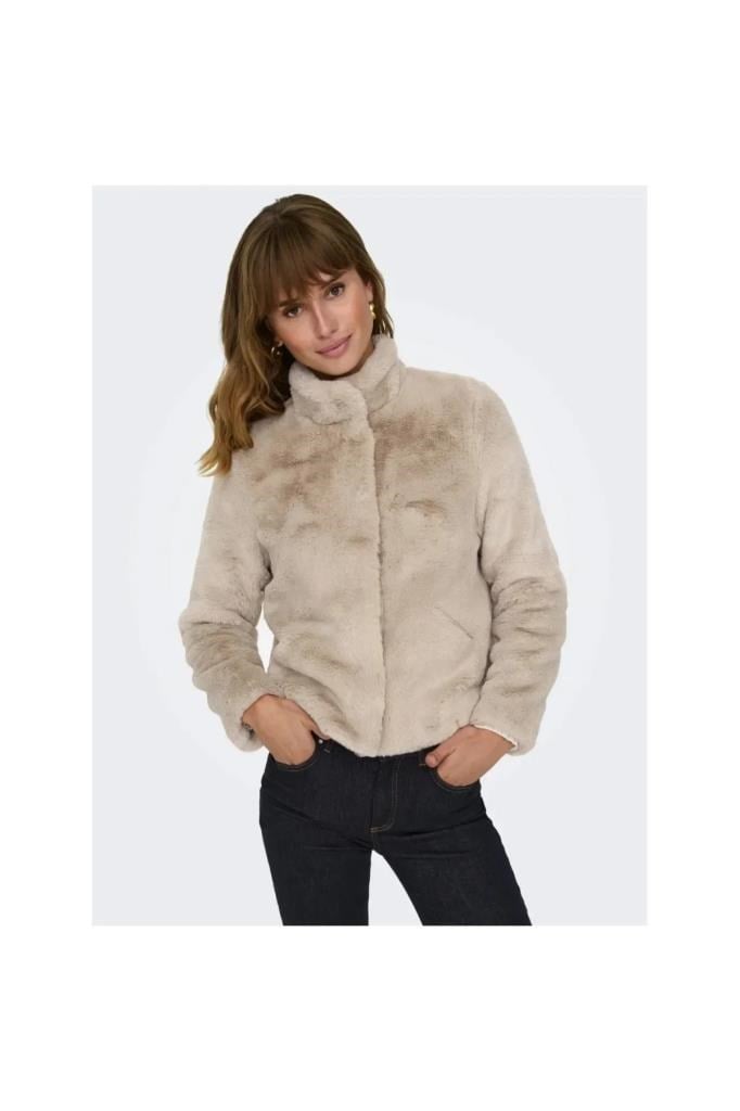 ONLY 15295423 ONLNEWVIDA LIFE FAUX FUR JACKET HUMUS KADIN MONT