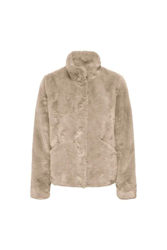 ONLY 15295423 ONLNEWVIDA LIFE FAUX FUR JACKET HUMUS KADIN MONT