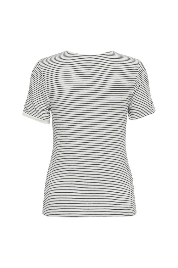 ONLY 15315406 ONLTINE O-NECK TOP CLOUD BLACK STP KADIN T-SHIRT