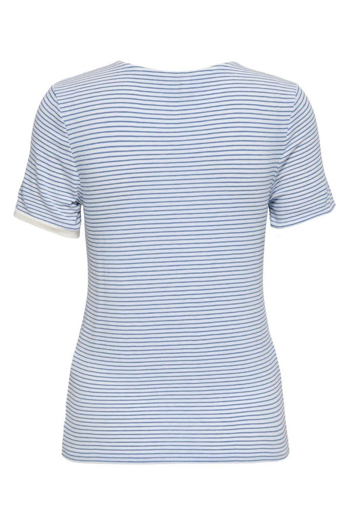 ONLY 15315406 ONLTINE O-NECK TOP CLOUD MARINE STP KADIN T-SHIRT