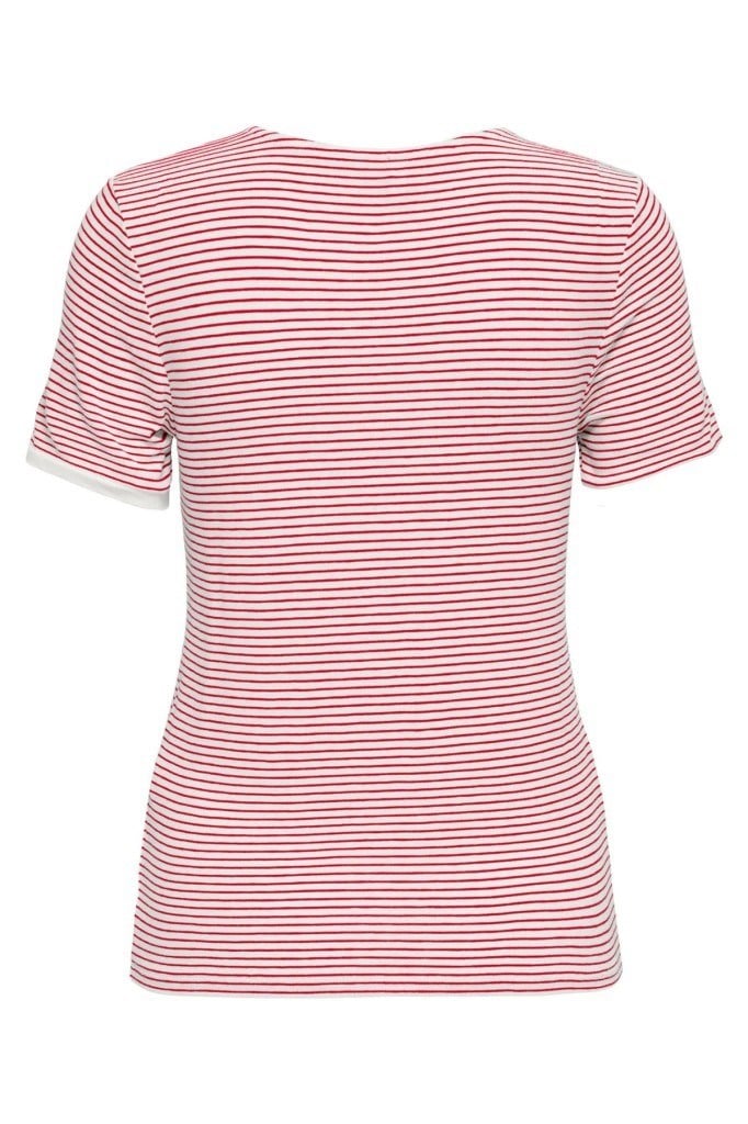ONLY 15315406 ONLTINE O-NECK TOP CLOUD CHERRY STP KADIN T-SHIRT