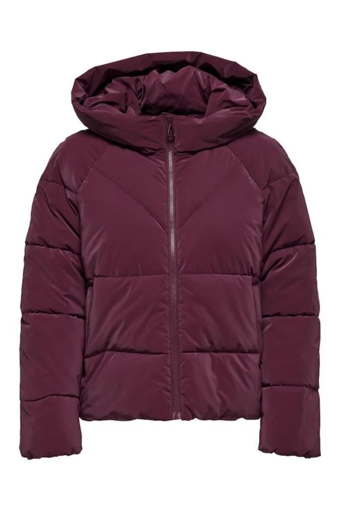 ONLY 15318451 ONLECE PUFFER PURPLE BURGUNDY KADIN MONT