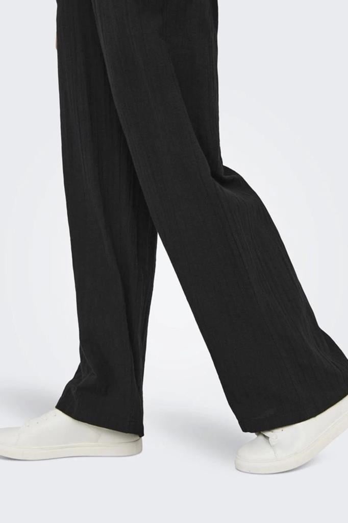 ONLY 15319090 ONLTIZANA COTTON LOOSE PANTS BLACK KADIN PANTOLON