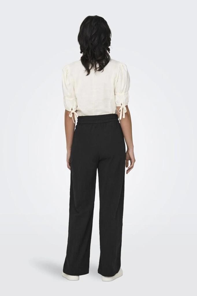 ONLY 15319090 ONLTIZANA COTTON LOOSE PANTS BLACK KADIN PANTOLON