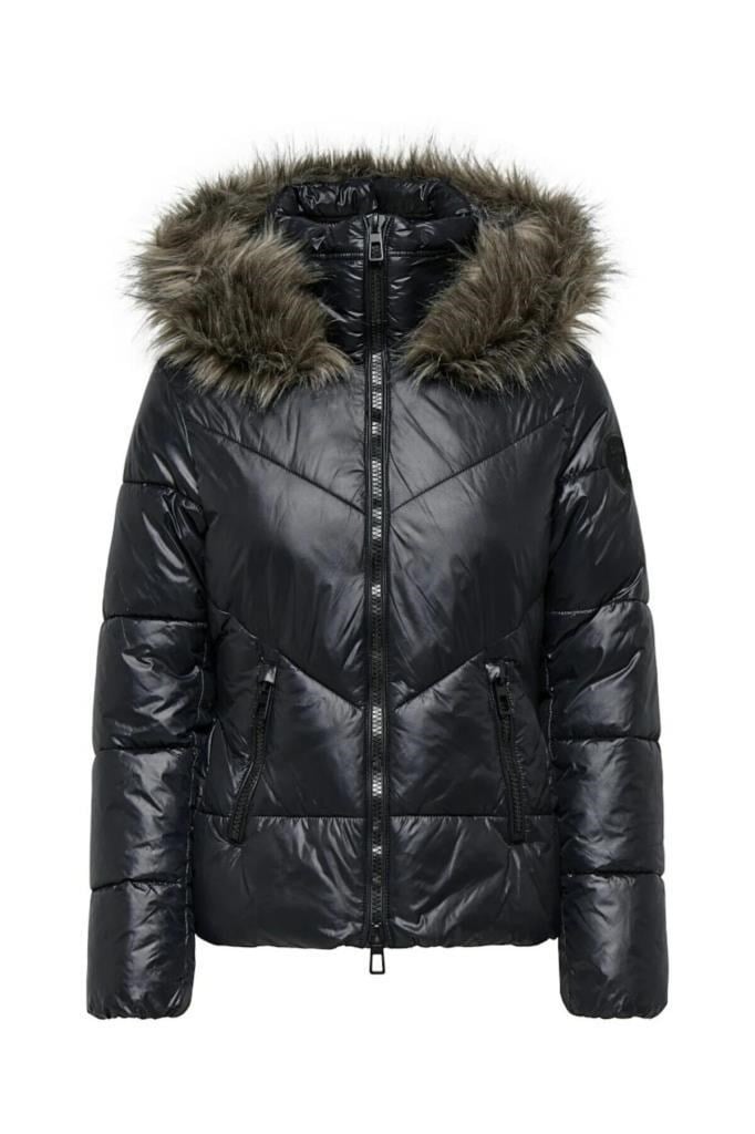 ONLY 15322003 ONLFEVER SHORT PUFFER BLACK KADIN MONT