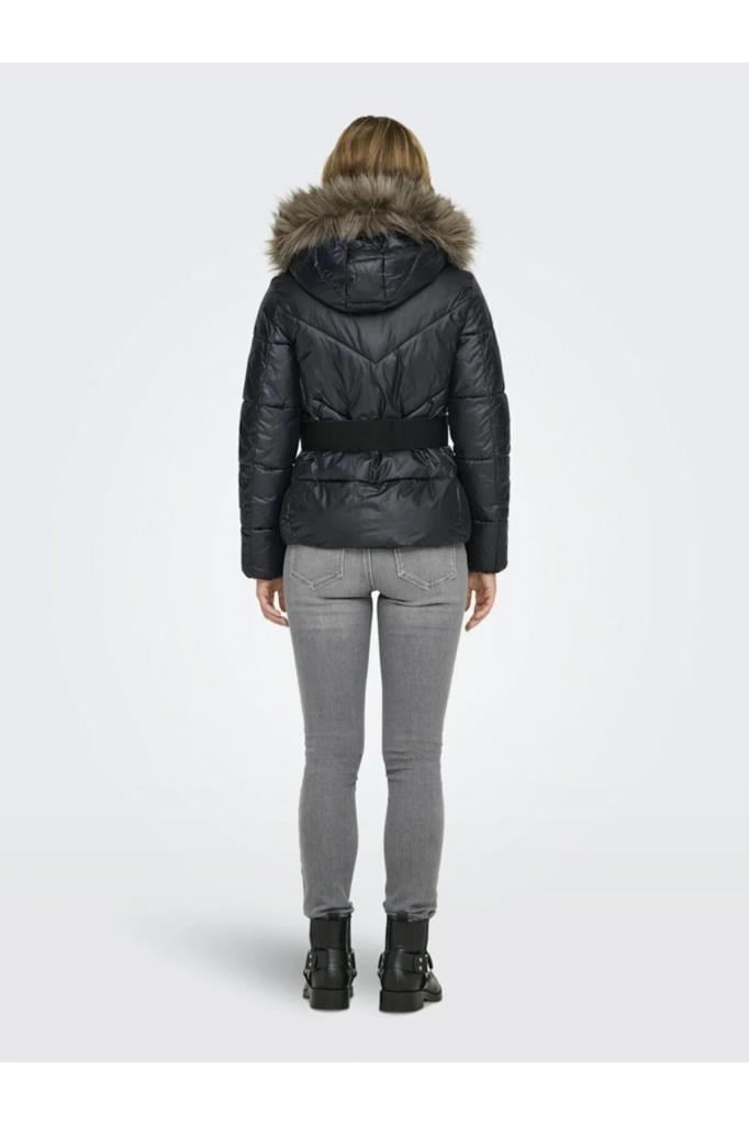 ONLY 15322003 ONLFEVER SHORT PUFFER BLACK KADIN MONT
