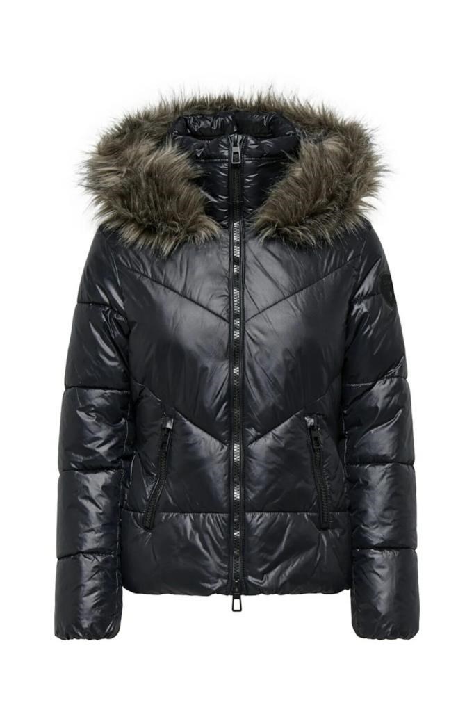 ONLY 15322003 ONLFEVER SHORT PUFFER BLACK KADIN MONT