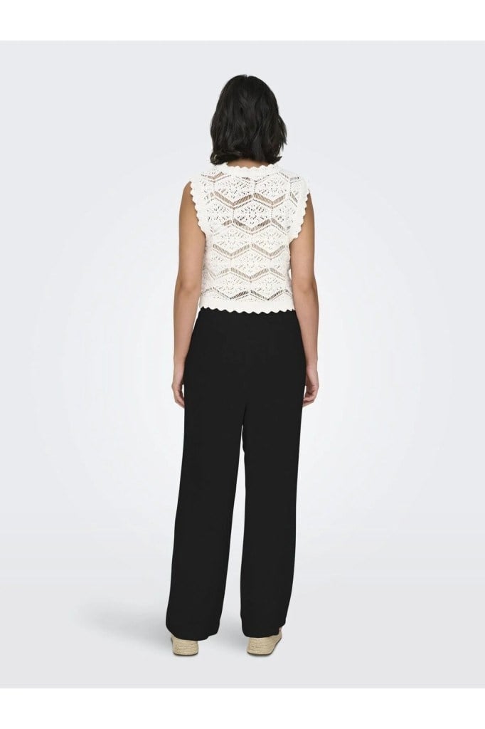 ONLY 15322263 ONLSIESTA PULL-UP LINEN PNT BLACK KADIN PANTOLON