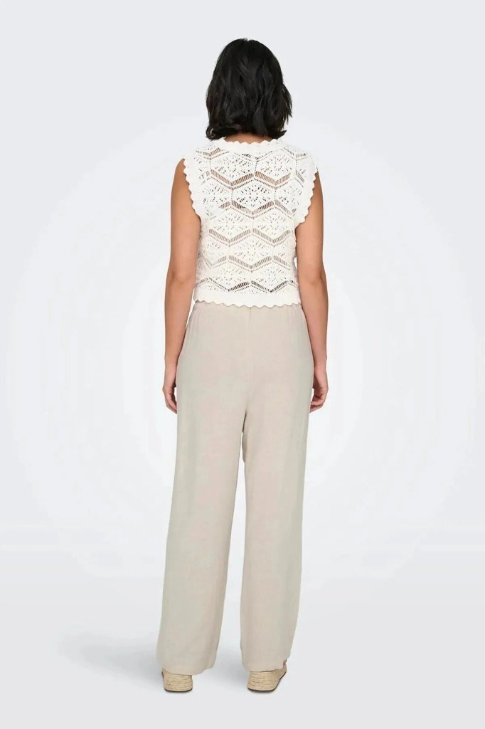 ONLY 15322263 ONLSIESTA PULL-UP LINEN PNT MOONBEAM KADIN PANTOLON
