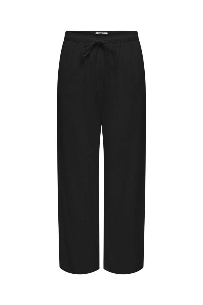 ONLY 15322263 ONLSIESTA PULL-UP LINEN PNT BLACK KADIN PANTOLON