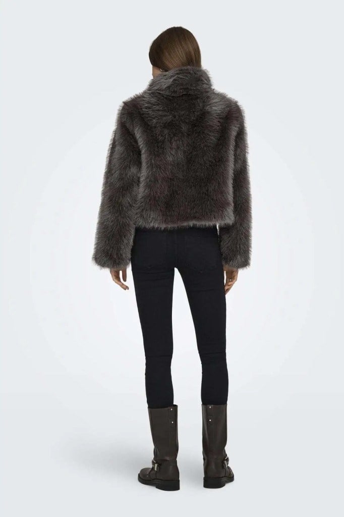 ONLY 15322406 ONLMANNY FAUX FUR JACKET CHOCOLATE KADIN CEKET