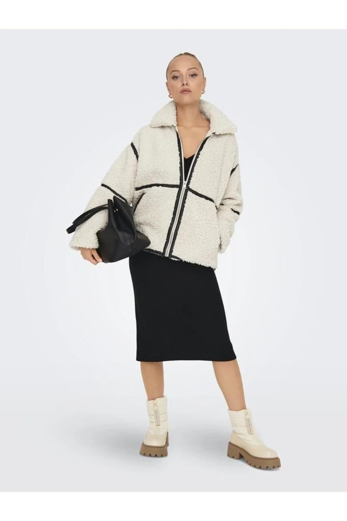ONLY 15322440 ONLPARIS TEDDY JACKET WHITE SAND KADIN MONT