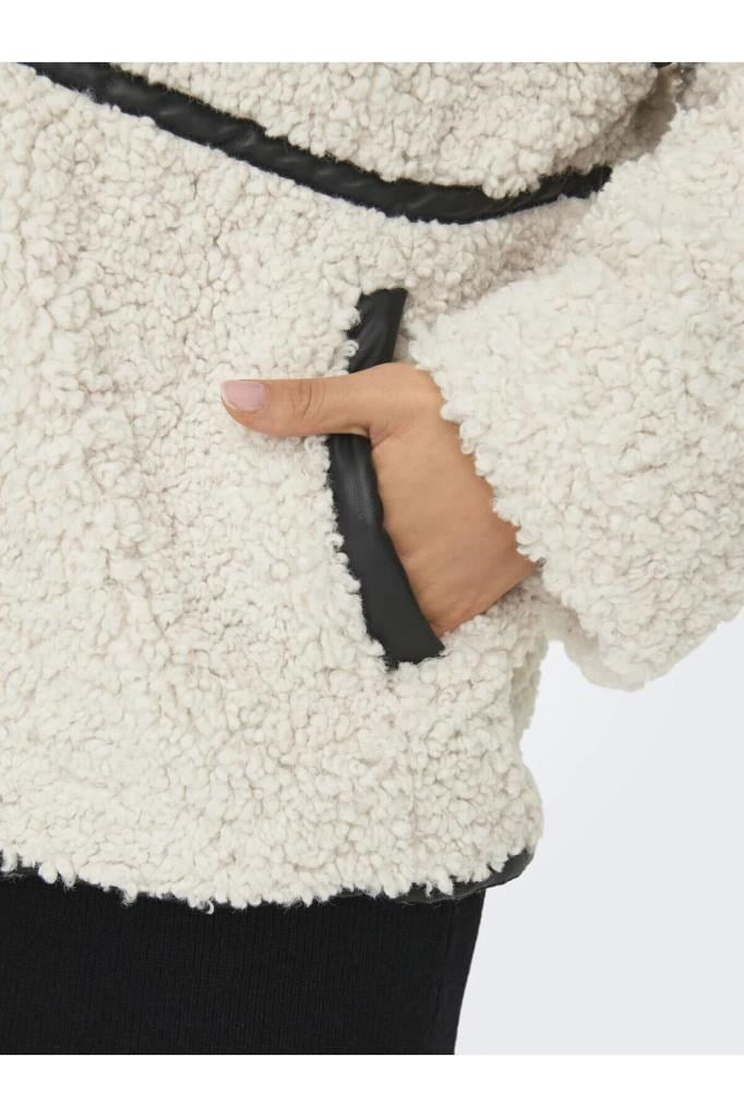 ONLY 15322440 ONLPARIS TEDDY JACKET WHITE SAND KADIN MONT