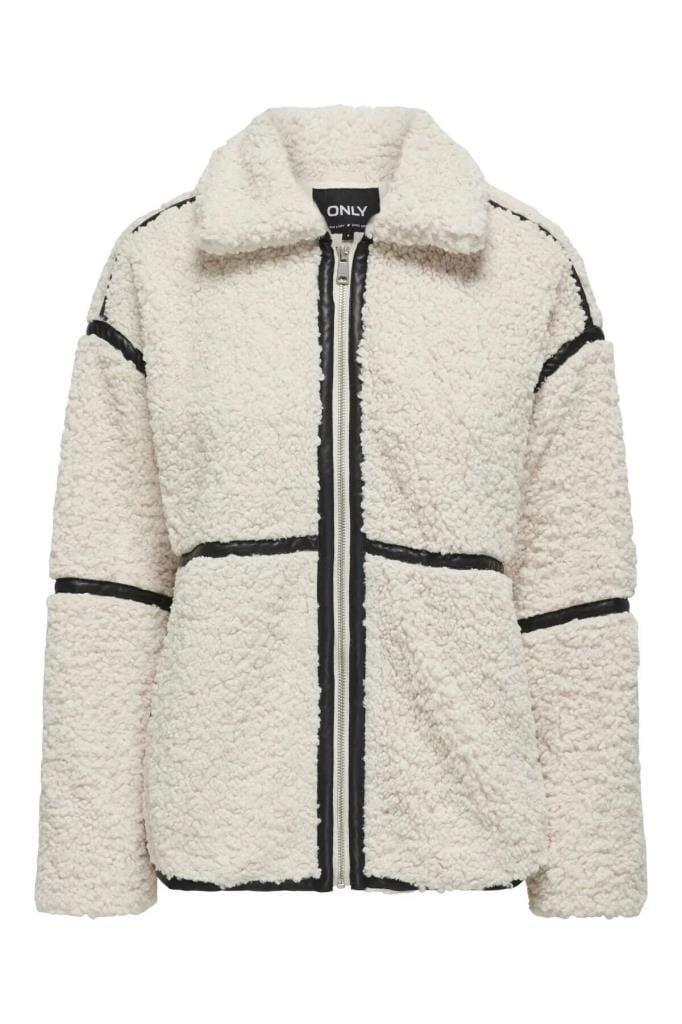 ONLY 15322440 ONLPARIS TEDDY JACKET WHITE SAND KADIN MONT