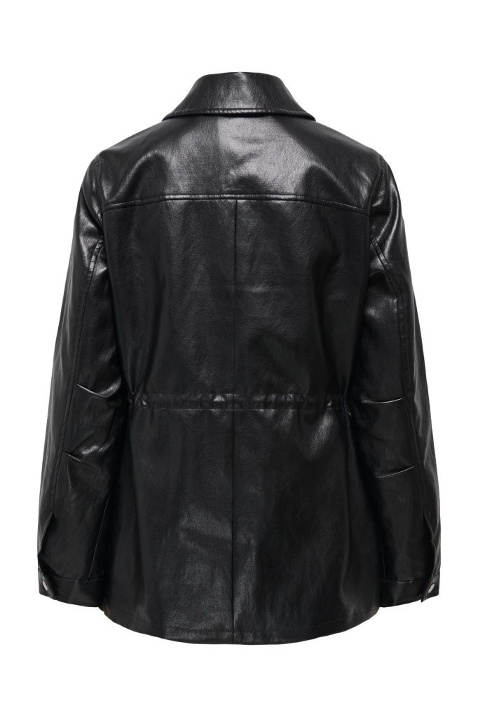 ONLY 15373806 ONLMINI FAUX LEATH STRING JACKET BLACK KADIN MONT