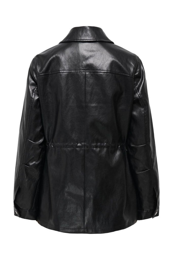 ONLY 15373806 ONLMINI FAUX LEATH STRING JACKET BLACK KADIN MONT