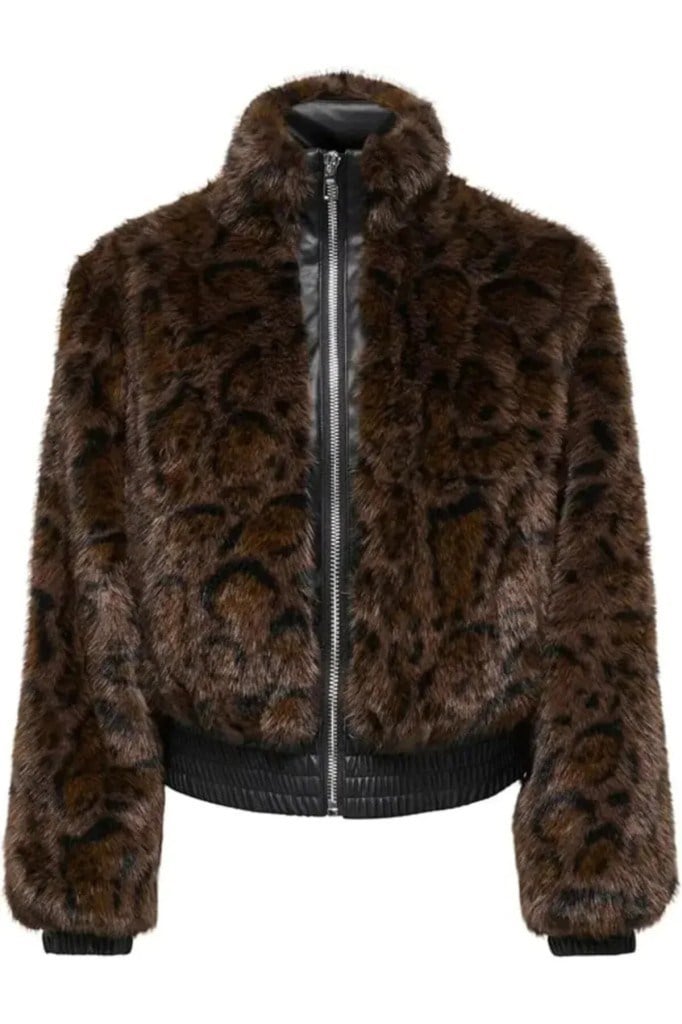 ONLY 15373827 ONLRIKKE FAUX FUR JACKET BLACK KADIN MONT