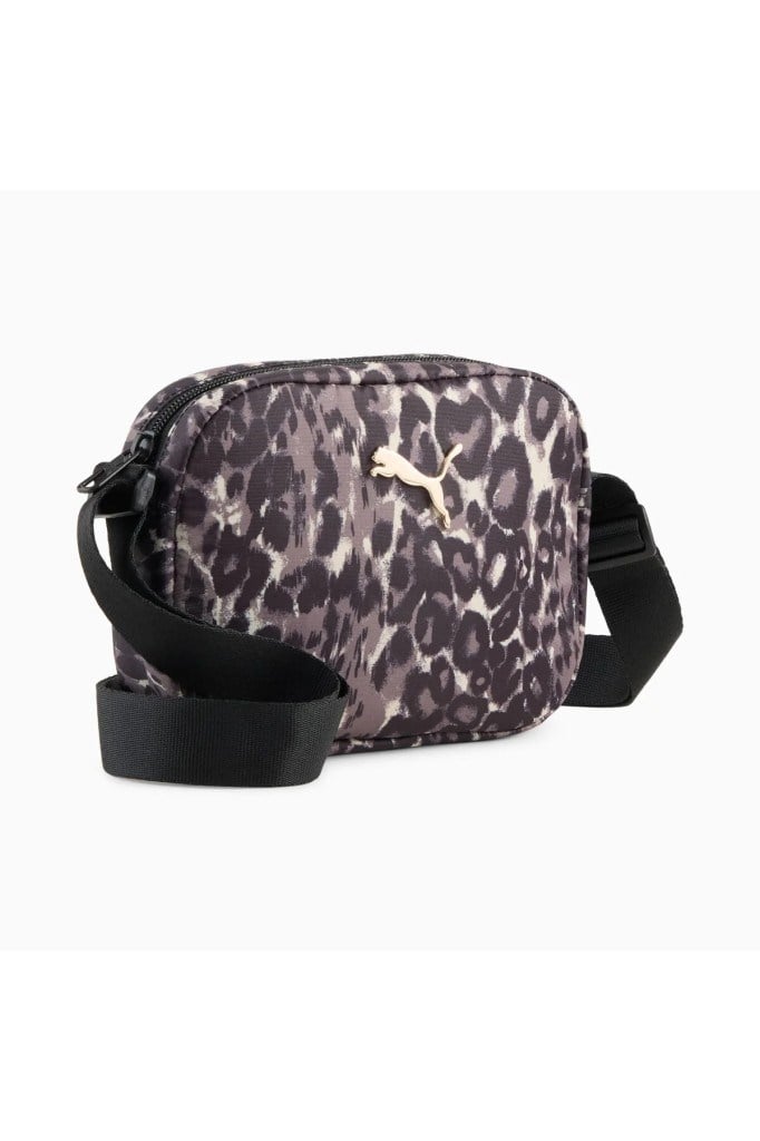 PUMA 09133811 POP CROSSBODY BAG BLACK LEOPARD AOP NS OMUZ ÇANTASI