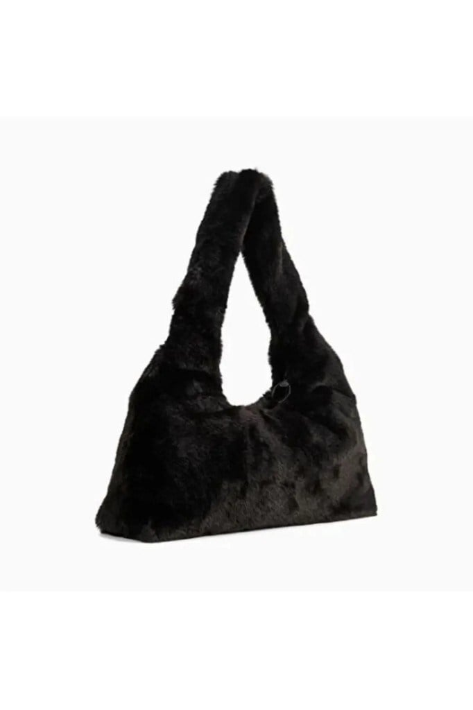 PUMA 09276601 UP FAUX FUR SMALL PRISM BAG BLACK NS OMUZ ÇANTASI