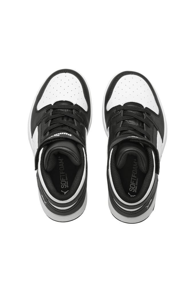 PUMA 37048801 REBOUND LAYUP SL V PS BLACK WHITE BASKET SPOR AYAKKABISI