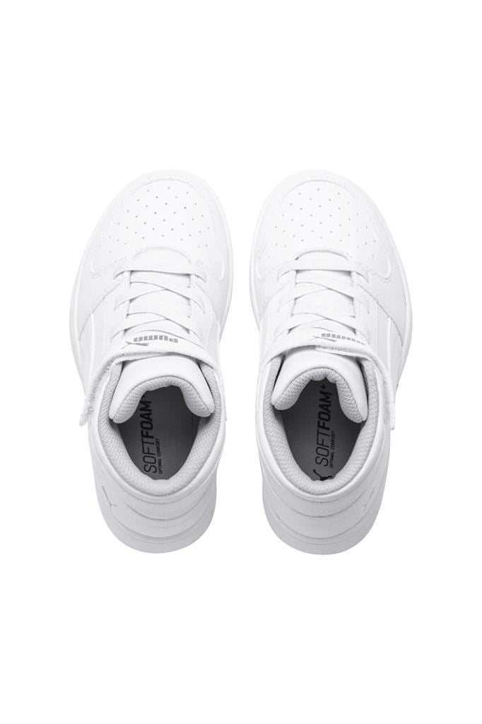 PUMA 37048802 REBOUND LAYUP WHITE GRAY VIOLET ÇOCUK BASKET SPOR AYAKKABISI