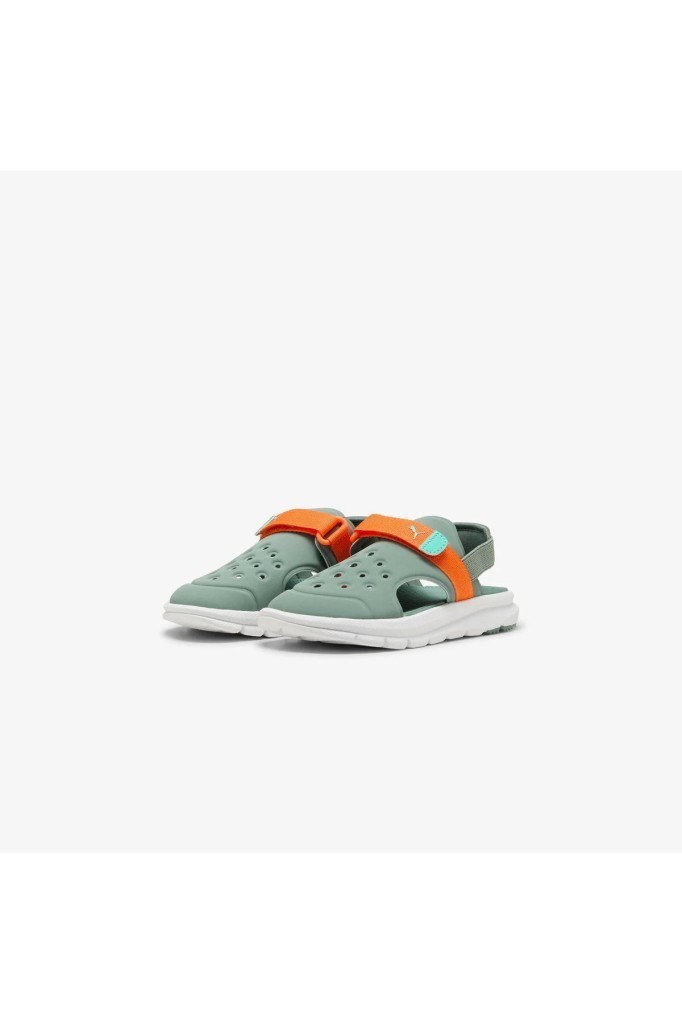PUMA 39069215 PUMA EVOLVE SANDAL AC GREEN ORANGE ÇOCUK SANDALET