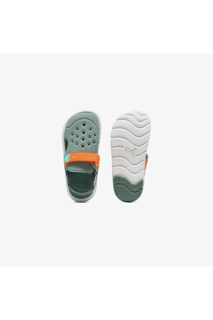 PUMA 39069215 PUMA EVOLVE SANDAL AC GREEN ORANGE ÇOCUK SANDALET