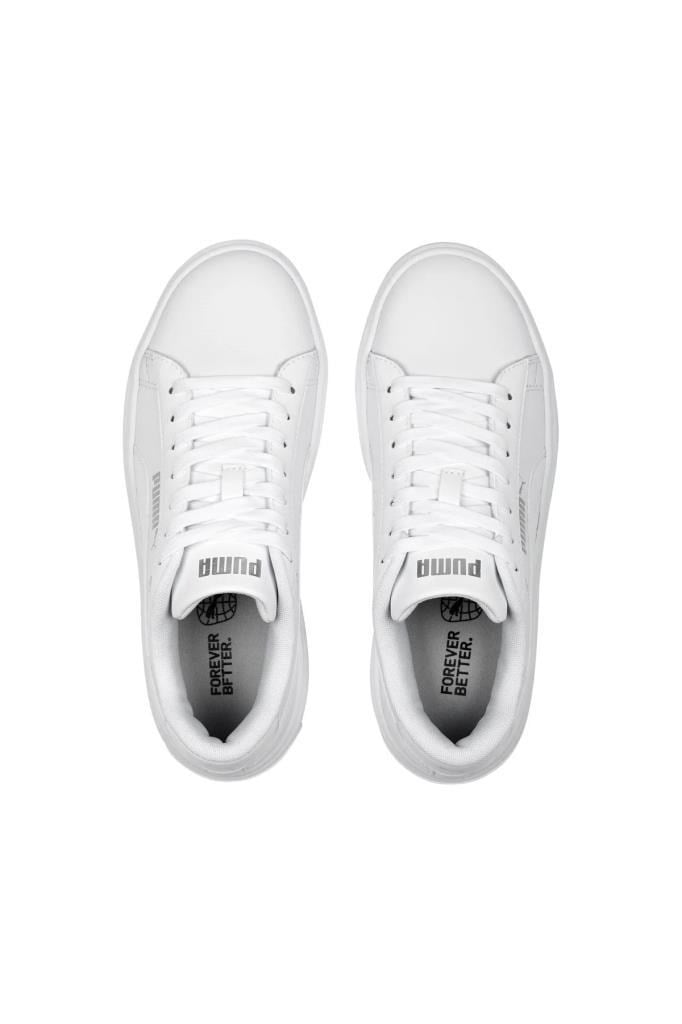 PUMA 39075801 SMASH PLATFORM V3 WHITE SILVER KADIN SPOR AYAKKABI